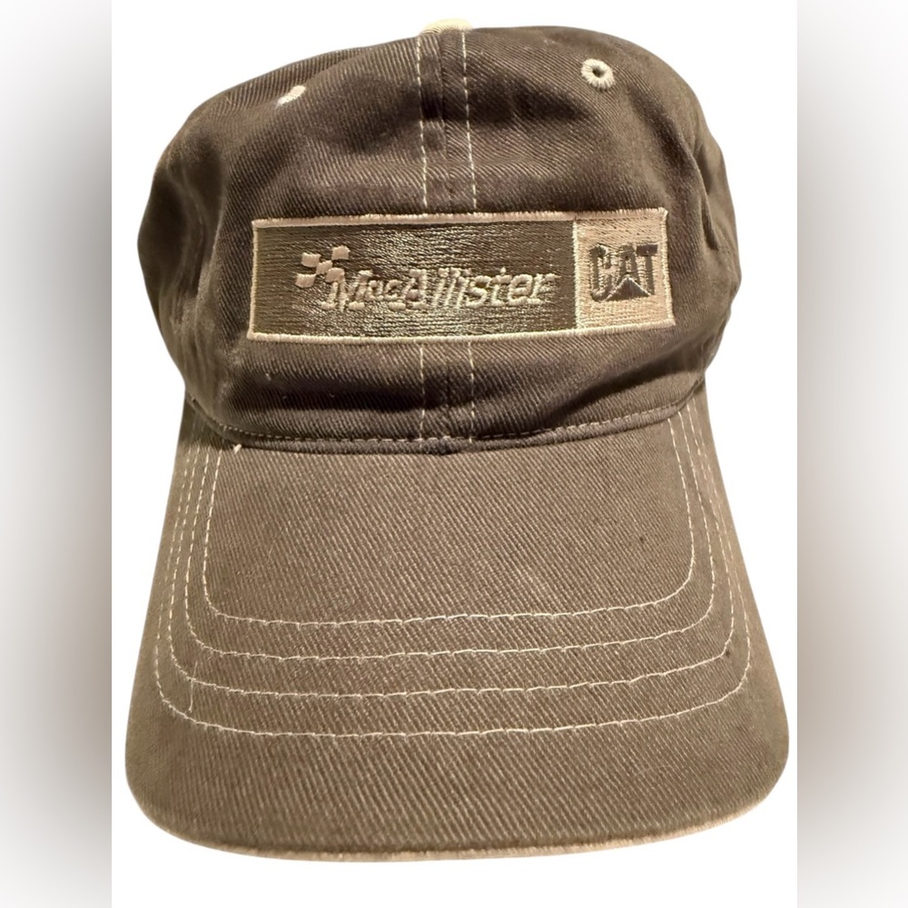McAllister CAT Baseball Cap • Dark Brown • Cotton Twill • Adjustable • Preowned